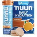 Nuun Imunity Electrolit Tablete cu vitamina D, C, E, & A, Ginger, Elderberry, Magneziu & 4 Electroliți esențiali, Vegan, Tangerine afine, 8 Pack (80 Servings Total)