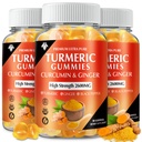 Curcumina curcumica Curcumies (3 ambalaj) - Curcumina turmerica Suplimente cu ghimbir si gume negru pentru suport muscular imun Piele sanatoasa - Vegan, Gluten gratuit, zahăr scăzut - pentru adulți
