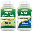 Cel mai bun natural alpha Acid lipoic 300 mg & NAC 600 mg