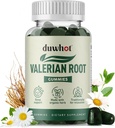 Root valeriană Gummy, organic valeriană Root for Sleep & Stress Relief, imbunatatit cu flori de musetel pentru adulți, Copii-Prieten, Aroma de mere, 60 de conte