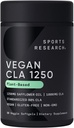 Sports Research Vegan CLA - 1250 mg cu Active Conjugate Acid Linoleic pentru bărbaţi şi femei 