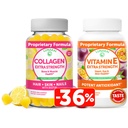 Lunakai Colagen și vitamina E Gummies Bundle - Suplimente anti-GMO pentru bărbați și femei - Gummy naturale cu vitamina C & 250 mg natural VIT E