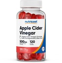 Nutricost Apple Cidru Oţet 500mg, 120 Gummies, Apple Aroma - Gluten gratuit, non-GMO, No Corn Syrup