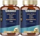 Totaria Urolitin Un supliment de 1000 mg cu NAD,CoQ10,Supplement pentru femei 120 Softgels pentru antioxidanti de energie musculara (Pachet de 2)