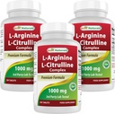 Cele mai bune naturale L-Arginina L-Citrulline Complex 1000 mg 250 comprimate (250 Count (Pachet de 3))