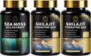Mușchi de mare și capsule Shilajit pentru bărbați și femei, Toate în 1 Suplimente cu Shilajit, Sea Moss, Cozyme Q10, Black Seed, Ashwagandha, Bredock pentru energie, Antioxidant și suport imunitar