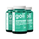 Goli Supliment nutritional, Pre+Post+Probiotice Gummy - 180 Conte - World's First 3-in-1 Gluten-Free, Vegan, Non-GMO și Gelatină-Free.