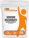 BulkSupplements.com Ascorbat de sodiu pulbere - pentru suport imun, Ascorbat de sodiu vitamina C - Buffered Vitamina C, Gluten gratuit, 2g per Serving, 1kg (2,2 lbs) (Pachet de 1)