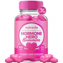Echilibrul hormonilor pentru femei Gummies + PMS Supliment de ajutor - Suporturi Swings de stare de spirit, piele limpede, Crampe reduse și Blooting - Hormonal PMS Gummies Boss Vitamina cu afine, Dong Quai (60 Gummies)