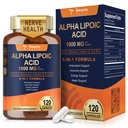 Totaria Alpha Acid lipoic 1000mg - ALA Supliment antioxidant pentru Neuropatie Suport Nervii Sănătate, Detoxifiere Ficat, Antioxidant, Metabolizare și Energie Cellică, Anti-Aging - Non-GMO, Gluten gratuit, Vegan Seif