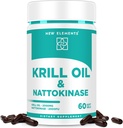 Nattokinaza Supliment 4000 FU Organic cu ulei Antarctic Krill Omega 3 Softgels 2000mg 