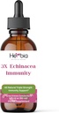 3X Echinacea Imunitate Extra Puternic Organic Echinacea Blend cu Angustifolia și Purpurea Root, Herb, și Flori pentru Suport Imun, Extract de alcool lichid, 2 lichid oz (60ml)