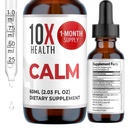 10X Sănătate L Calm Theanine Supliment Picături lichide - 100mg L'Theanine picături & 100mg GABA Suplimente pentru a sprijini nervii, calm și stres - Aroma naturală 2.03 Fl oz.