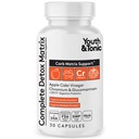 Youth & Tonic Echilibrate detox pastile ca complet Gut Cleanse & Carb Matrix suport cu ACV, Glucomannan, Crom pentru organism dezintoxicare & Digestive de sănătate, Supliment pentru bărbaţi şi femei, terţă parte testat