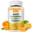 Acetyl L-Carnitina Supliment, Supliment nutritiv natural pentru stimularea energiei, Imunitate, Vegan, Orange Flavor, 60 Conte