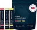CYMBIOTIKA Pure Hydration Electrolytes Pulbere Drink Mix cu vitamina C & Magneziu, Keto Friendly Electrolyte Hidratare Pachete, Variety Pack, Lemon, Lychee & Pepene verde, 7 Fiecare, 21 Stick Packets