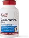 Schiff Glucosamină cu vitamina D3 și acid hialuronic, 2000mg Glucosamină, Suplimentul de îngrijire comun ajută Lubricate și Proteja articulații*, 150 Conte (Pachet de 2)
