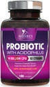 Probiotice 60 Miliarde de CFU per Serving - 10 Tulpini + Prebiotice - Digestive Health, Gut & Immune Support - Suporte Constipaţie ocazională, Gaz & Blooting pentru Femei & Men Perioada de valabilitate Stabil - 180 Capsule