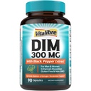 Suplimentul DIM pentru femei şi bărbaţi, Metabolism estrogen, Echilibru hormonal şi suport menopauză, DIM 300 mg cu extract de piper negru, absorbţie ridicată, 90 capsule