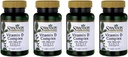 Swanson Vitamina D Complex cu vitamine D2 & D3 - Complex complet de vitamine Sunshine pentru Bone, Dental & Imune Health - Suplimentul de vitamine (50 mcg, 60 capsule vegetale) 4 Pachet