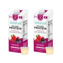 Vidafuel Wellness Proteine Drink, 16g Proteine per 2oz Shot, 32 fl oz Cutie, 2 Pack, Berry, Colagen și Whey băutură, Fără îndulcitori artificiale