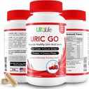 #1 Uric Acid Cleanse Supplement for G.O.U.T - Natural Rinichi Cleanse Detox Formula Chanca Piedra, Seminte de telina, Tart Cherry, Cranberry, rodie, Turmeric, Vegan Non-GMO 60 Capsule