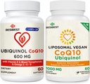 CoQ10 600mg 1CPS Bundle cu 1000mg Liposomal CoQ10 Ubichinol Supliment 1PCS
