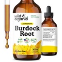 Tencuială rădăcină de budock sălbatic și organic - Supliment lichid pentru antioxidant, detoxifiere, suport digestiv - Budock rădăcină de plante picături - Vegan, zahăr și alcool-free - 4 fl oz