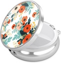 Nipichsha Pill Box, mini caz de pastile pentru Purse & Pocket, Cute Travel Medicine Organizator, Portable Medicine Deţinătorul de Container pentru Hold Vitamine, Medicamente, Ulei de peşte şi Supliment, B07-Frumoase Flori
