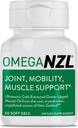 Original Omega-3 supliment de sprijin comun, Cel mai bun ajutor muscular natural, verde cu vârf ulei Mussel, 60 Softgels, Fără gust de pește
