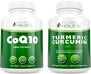 CoQ10 100mg + Curcumin Turmeric organic 700mg cu Bioperine Black Pepper - 120 Softgels & 120 Capsule - 95% Curcuminoide - Made in USA
