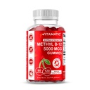 Vitamatic suplimentar de putere Vitamina B12 5000 mcg (metil B12) Gummies - 120 Conte - Energie de sprijin metabolic și Sistem nervos de asistență pentru sănătate, cireșe naturale arostate (1)