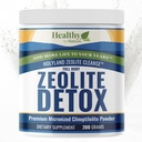 HolyLand Zeolite Cleanse - Zeolite Detoxifiere Pulbere (7,05oz 200 Gram) - Clinoptilolit natural activat - Micronizat 0-25 - Detoxifiere completă pentru femei, Bărbați - Sprijină Energie, Focus, Imunitate, Sănătate Gut