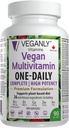 Vegan Multivitamin One-Daily, (90 Veg Tablets). Complete Nutrition Support for Plant-Based, Vegan or Vegetarian Diets. 26 Essentials with High Potency in B12 & D3.