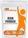 BulkSupplements.com MSM pulbere - metilsulfonilmetan, MSM Supliment, Supliment nutritional - Gluten gratuit, 3g per Serving, 100g (3.5 oz) (Pachet de 1)