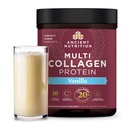 Nutriție antică Colagen Peptides pulbere, Multi Colagen Proteina, Femei & Bărbați, Vitamina C, Probiotice, Hidrolized Colagen, Sprijină Piele, Articulații, Sanatate Gut, Vanilie, 60 Serviri