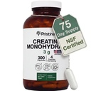 Capsulele de Creatină Monohidrată ale PRISTINE pentru femei și bărbați - NSF Certified 75 Day Support 3G Pastile de Creație pentru femei - Suport de performanță cognitivă și sportivă - Sticla de sticlă de recuperare îmbunătățită