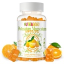 Gumiile de magneziu de potasiu, Suplimentul de potasiu w/Ashwagandha, Glicinat de magneziu de înaltă absorbţie, B6,D3, Citrat de potasiu pentru cramps de picior,Muscul,Electroyte pentru adulţi Copii,Sugar-Free, 60 Gummies