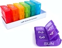 E-Pill 6 ori pe zi x 7 zile Săptămânal Pilula Organizator, Vitamina, și cutie de medicamente - Multicolor