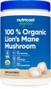 Nutricost Organic Lion coama maro pulbere (8 oz) - 227 serviri, certificat USDA Organic Supliment