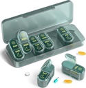 Organizator de pastile de 2 ori pe zi, Am & Pm Organizator Pilula 7 zile, Meicine Pill Organinzer, Cutia Pilula 7 zile, Organizator Săptămânal Pill pentru Călătorii, Vitamine, Uleiuri de pește, Suplimente