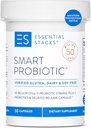 Stive esențiale Probiotic inteligent - 50 miliarde CFU, 11 tulpini probiotice, 2 prebiotice, capsule de eliberare întârziate - un prebiotic zilnic probiotic pentru femei și bărbați (30 capsule)