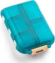 Daily Travel Pill Organizator, Mici 10 Compartimente Medicine Box Dispenser, Compact Purse Portable Pill Reminder Perfect pentru On-The-Go de stocare vitamina, ulei de pește, tabletă de calciu, verde