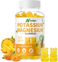 Gume de magneziu de potasiu, New Formula Calm Glycinate Gume de magneziu, Guma de mestecat Suplimente pentru picioare cramps & musculare, Ananas Flavor 90 Conte