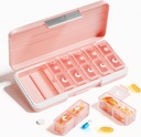 Betife AM PM Organizator Pill 2 ori pe zi, 7 zile Pilula cutie Săptămânal Pilula Organizator Călătorie cu separat container, Portable Daily Medicine Planner Dispenser Case pentru vitamine, uleiuri de pește, Suplimente