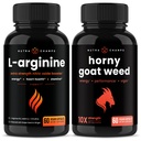 Capsule de nutraChamps L-Arginină și capsule de capră excitată 2 Pack Bundle