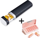 AM PM Organizator Pill de 2 ori pe zi, 7 zile Pill Box Săptămânal Pilula Organizator Călătorie cu container separat, Portable Daily Medicine Planner Distribuitor caz pentru vitamine, uleiuri de pește, Suplimente