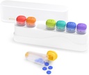 Weekly Pill Organizator 1 timp pe zi, KOVIUU Removeable Pilula Box 7 zile, Portable Travel Pill Case, O dată pe zi Deţinătorul de Container Medicaţie, Săptămâna Pillbox Distribuitor pentru Vitamina Medicina Supliment, Alb