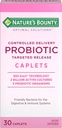 Natura's Bounty Probiotic, Controlled Delivery Supliment alimentar, Suporturi Digestive, Intestinal și Immune Health, 30 Caplete, 30 Total Serviri