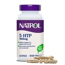 Natrol Mood + Stres 5-HTP 100 mg, Supliment alimentar pentru o stare de spirit echilibrat, Capsule pentru adulți, 30 capsule, până la 30 zile de aprovizionare